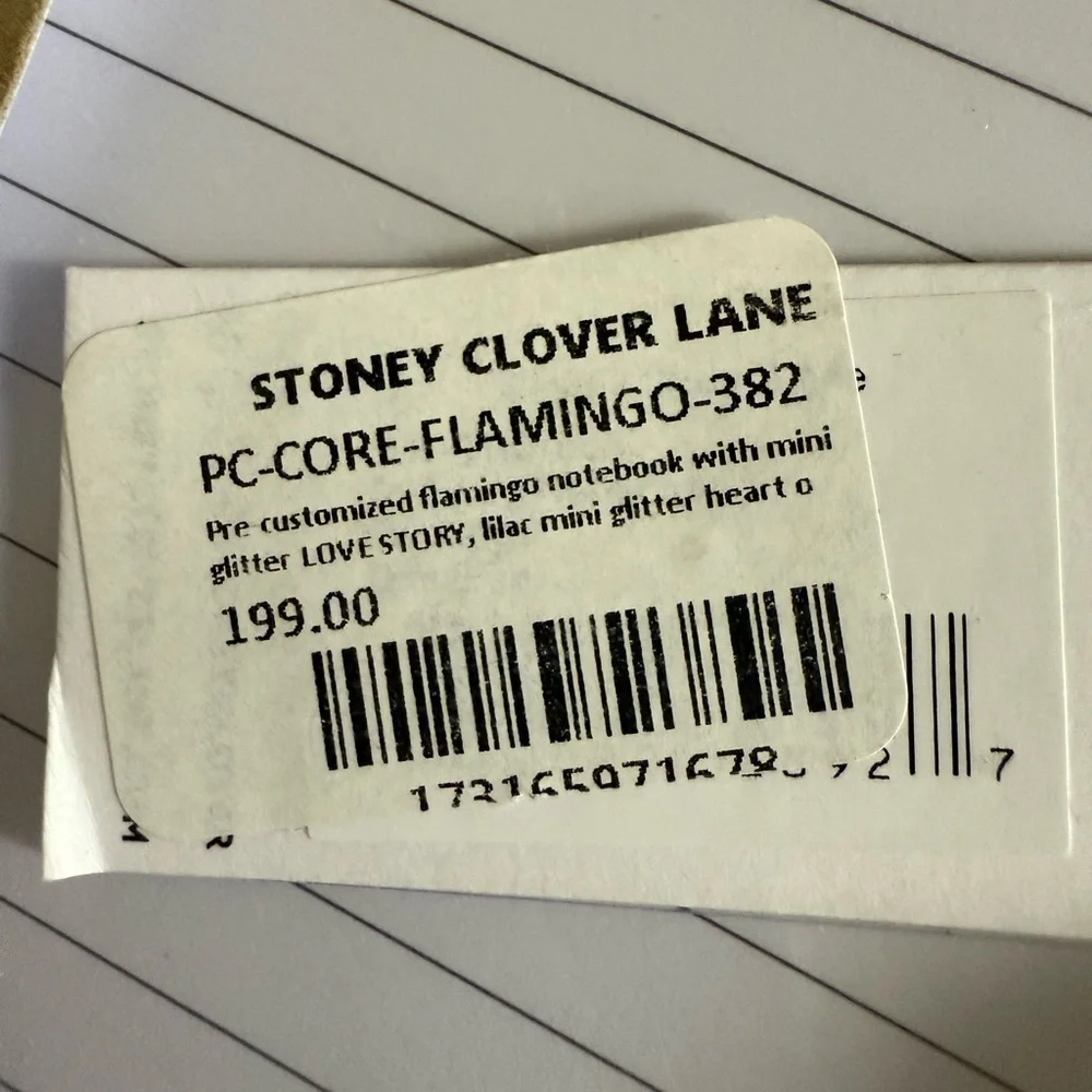 Stoney clover lane Pink textured notebook Love Story swiftie nwt journal
